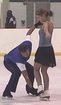 Gary assisting a student with toe pick technique